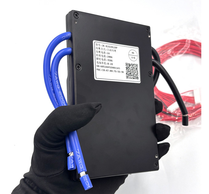 Smart BMS JK-B2A20S20P 2A 200A — интеллектуальная система 7S–20S для LiFePO4, Li-ion и LTO