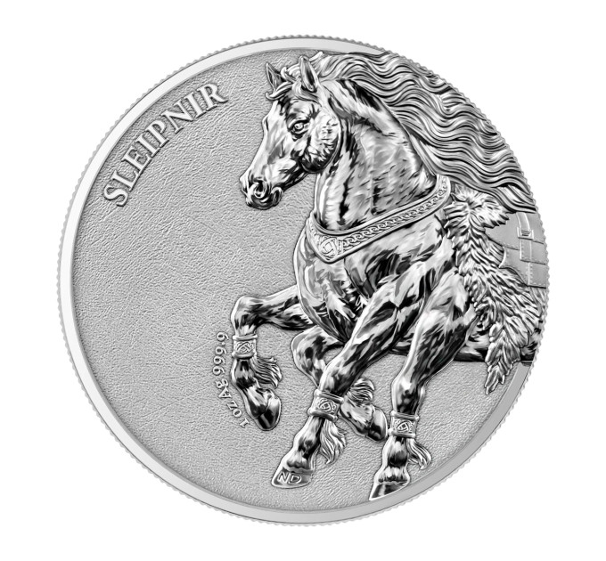 Срібна монета Germania Beasts: Sleipnir 1 oz 2026 — 5 Mark Ag .9999