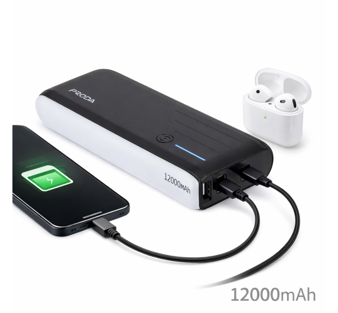 Power Bank PRODA 12000mAh | Мощный портативный аккумулятор для смартфонов и гаджетов