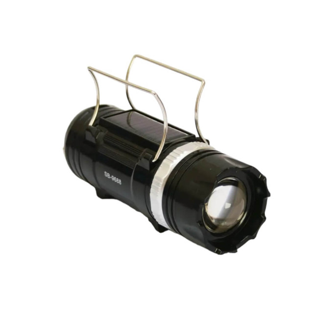 Кемпинговый фонарик GSH SB-9688 — аккумуляторный, с возможностью подзарядки от солнца