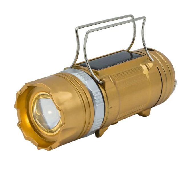 Кемпинговый фонарь GSH-9699 — аккумуляторный, с солнечной подзарядкой и USB-портом