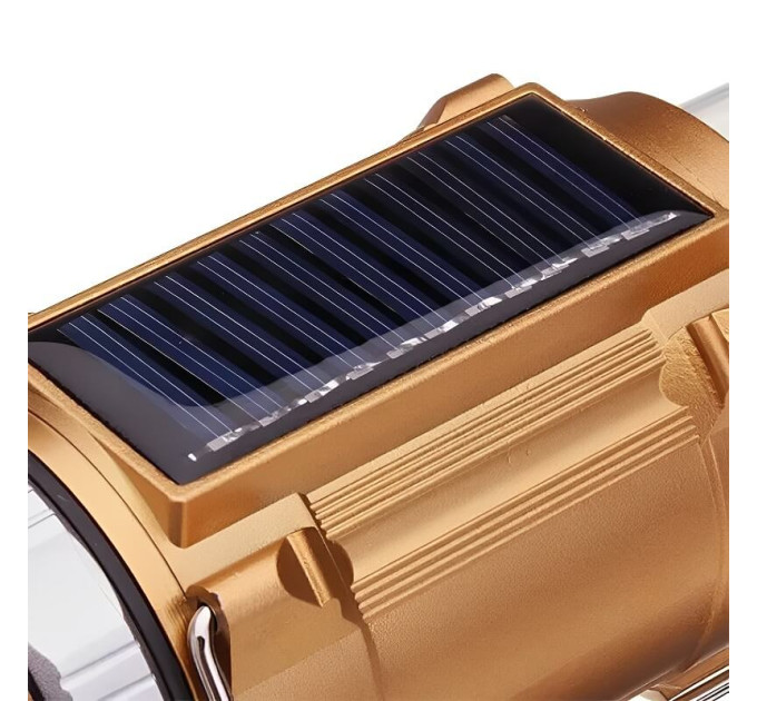 Кемпинговый фонарь GSH-9699 — аккумуляторный, с солнечной подзарядкой и USB-портом