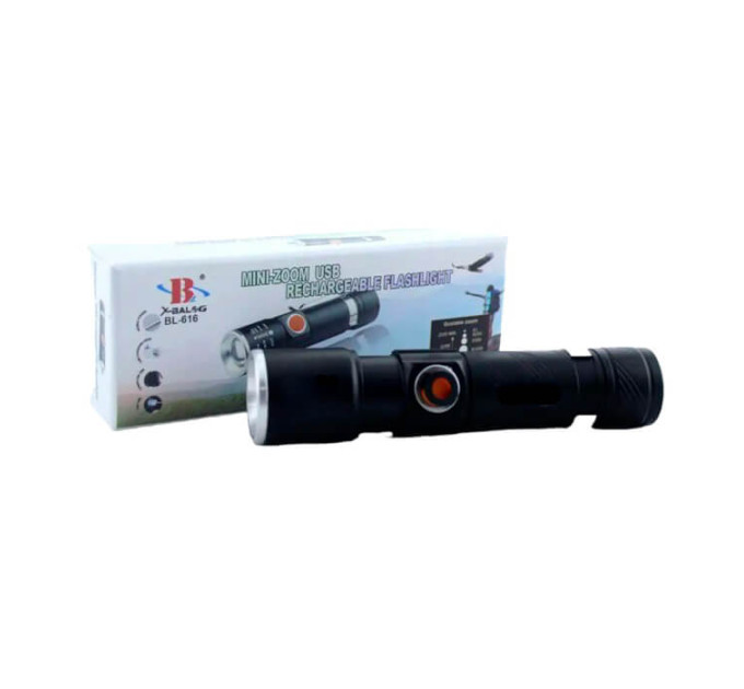 Фонарик BL 616 T6 micro USB – мощный светодиодный фонарь
