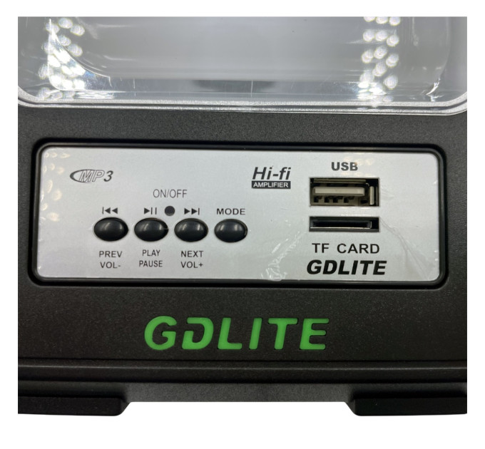 Солнечная станция GDLITE GD-1000A портативная с 4 фонарями и Power Bank