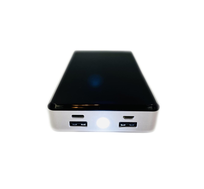 Портативний зарядний пристрій Power Bank Zebra 30000 mAh з USB та ліхтариком